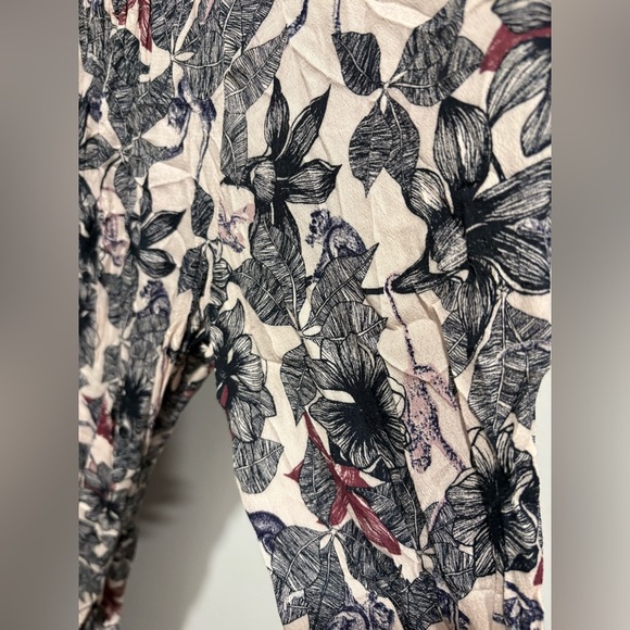 Like new-Maje Rimba Floral Monkey Print Off Shoulder High Low Midi Dress -Size 1 - Picture 4 of 12